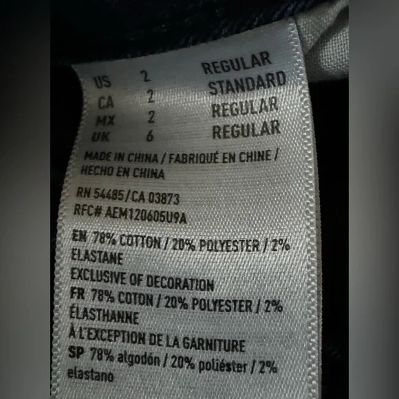 American Eagle super super stretch jegging -dark blue - size 2 Regular - Picture 8 of 9